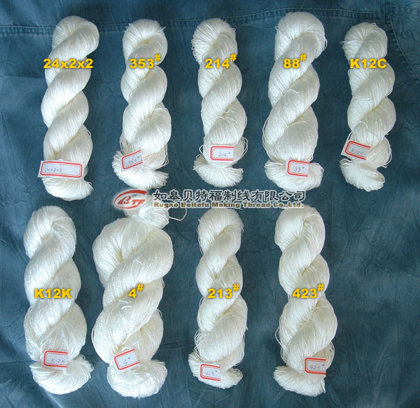 dyed real silk carpet thread