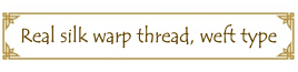 real silk warp thread,weft type